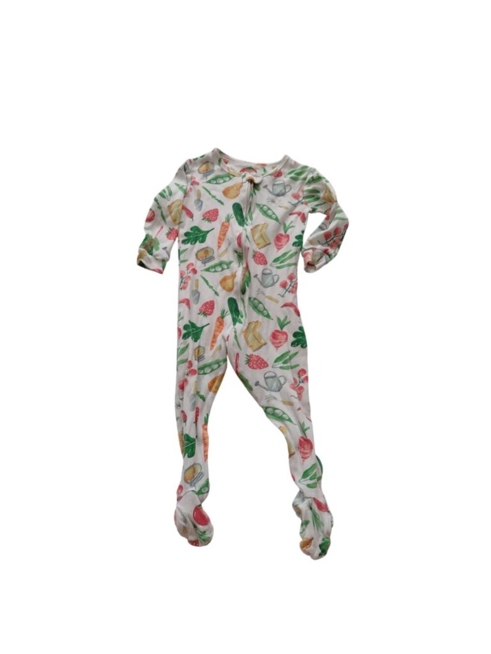 Baby Gap Organic Cotton Pajamas 18-24 M Floral Veggie Printed One Piece - Picture 3 of 10